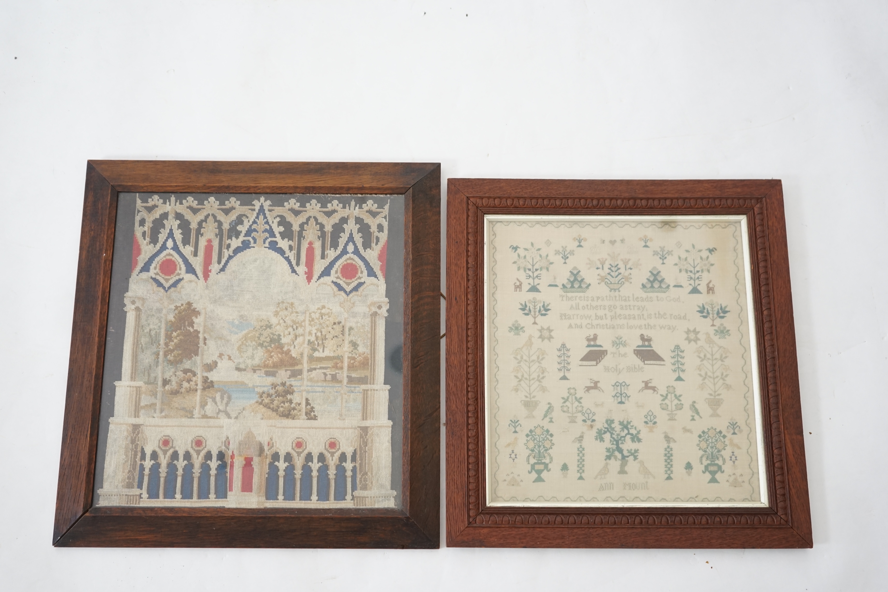 An early 19th century needlework sampler by Ann Mount